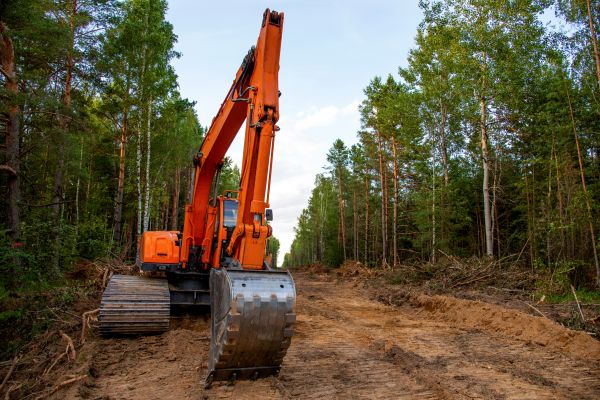 Backhoe Land Clearing in Asheville